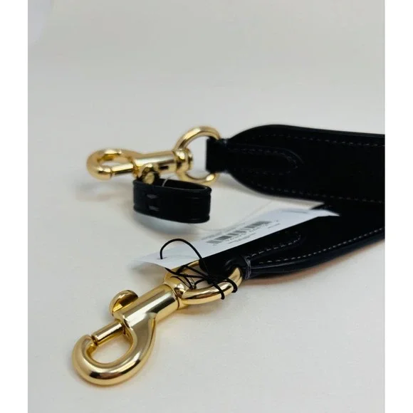 Coach CZ785 Reversible Replacement Adjustable Strap Black Gold Stone Leather NWT - Picture 6 of 12